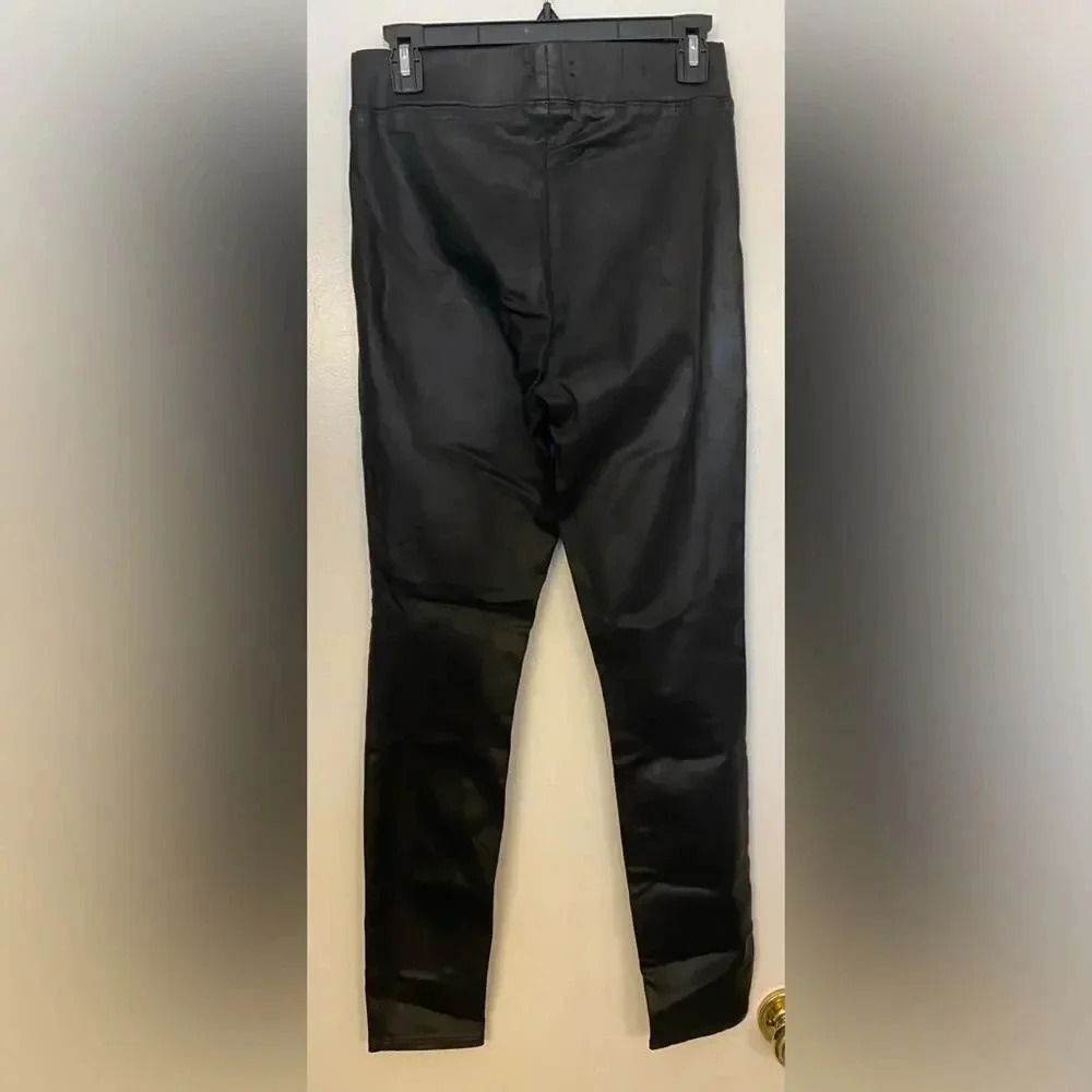 L'AGENCE Rochelle Coated Jean Black Size Large - Picture 6 of 12